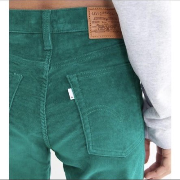 Levi's Denim - Levi’s green corduroy wedgie fit jeans